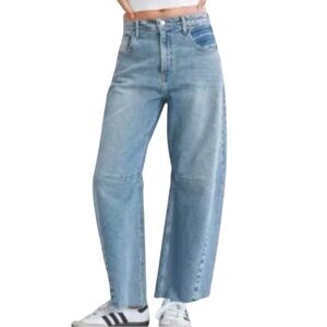 Blank NYC Jeans Barrel Leg High Rise Wide Leg Women’s Size 25 Blue Denim